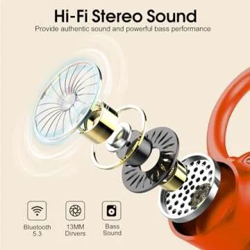 Poounur H9 Wireless Earbuds with 50H Playtime