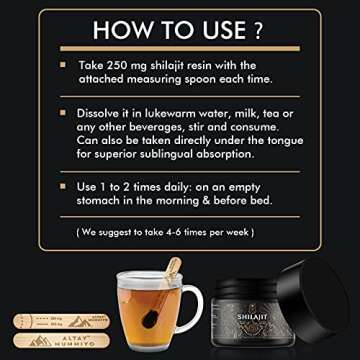 Shilajit Resin with Fulvic Acid & Trace Minerals, Original Siberian Pure Shilajit with 85+ Humic Acid Supplement Gel, Support Metabolism & Immune System - 100 Serving / 50g