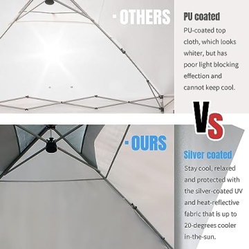 CROWN SHADES 10x10 Pop Up Canopy for Easy Outdoor Use