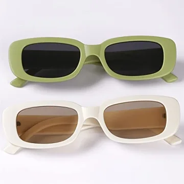 Trendy Retro Vintage Sunglasses - 4 Pieces for Aesthetic