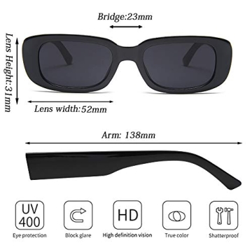 Trendy Retro Vintage Sunglasses - 4 Pieces for Aesthetic