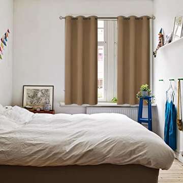 BGment Blackout Curtains for Living Room - Grommet Thermal Insulated Room Darkening Curtains for Bed...