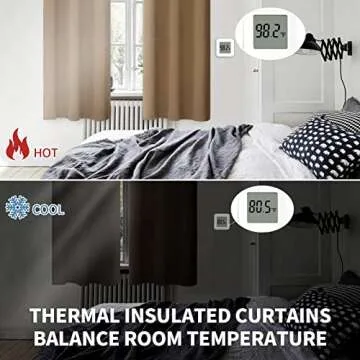 BGment Blackout Curtains for Living Room - Grommet Thermal Insulated Room Darkening Curtains for Bedroom, 2 Panels of 38 x 54 Inch, Taupe