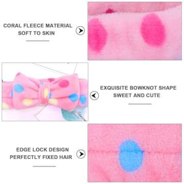 LADES Soft Skincare Headband – Adjustable, Comfortable & Stretchy Fabric, Cute Patterns for Makeup...