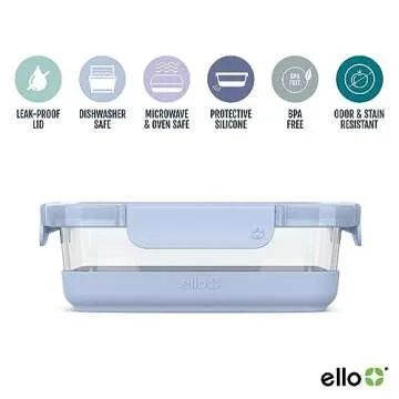 Ello Duraglass 3.4 Cup Meal Prep Set - 10 Packing Containers
