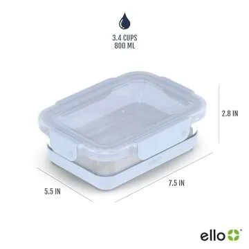 Ello Duraglass 3.4 Cup Meal Prep Set - 10 Packing Containers