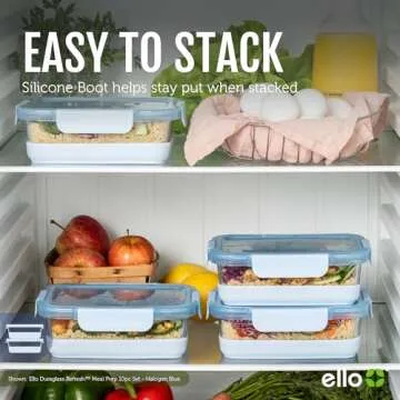 Ello Duraglass 3.4 Cup Meal Prep Set - 10 Packing Containers