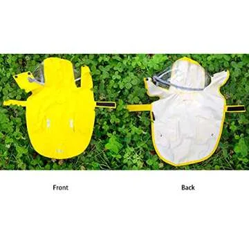 Dog Raincoat, Waterproof Rain Poncho with Hoodie, High Reflective Adjustable Pet Rain Jacket with Le...