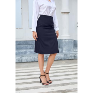 TASAMO Women's Slim Fit Pencil Skirt with Side Slit
