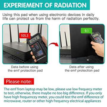 EMF Laptop Pad Protection, NEWBEAU Radiation Computer Pad Blocking, Heat Shielding Laptop Pad Protect Our Body from EMF, Radiation, Fits Laptops, Notebooks, Tablets12IN * 16IN