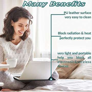 EMF Laptop Pad Protection, NEWBEAU Radiation Computer Pad Blocking, Heat Shielding Laptop Pad Protect Our Body from EMF, Radiation, Fits Laptops, Notebooks, Tablets12IN * 16IN