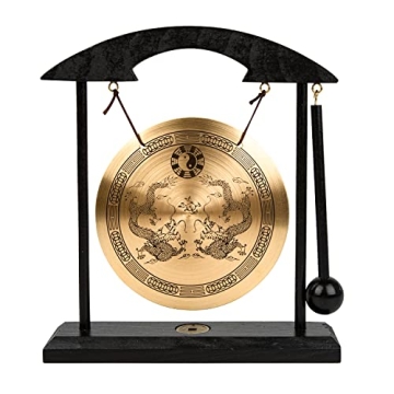 Mose Cafolo Zen Art Brass Feng Shui Desktop Gong with Clear Sound