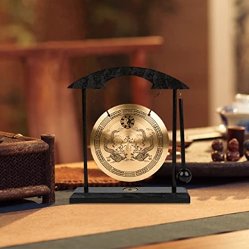 Zen Art Brass Feng Shui Gong for Home and Office Decor