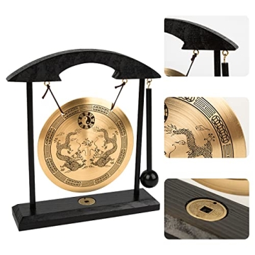 Zen Art Brass Feng Shui Gong for Home and Office Decor