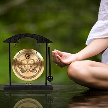 Zen Art Brass Feng Shui Gong for Home and Office Decor