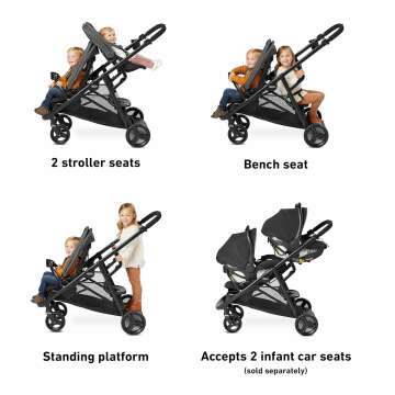 Graco Ready2Grow 2.0 Double Stroller with Bench Seat