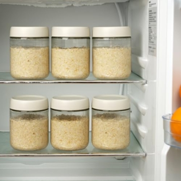 EONJOE 16oz Glass Jars for Airtight Food Storage
