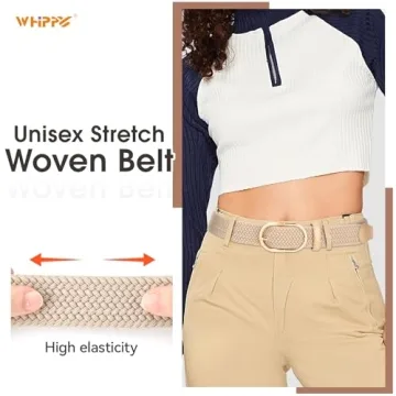 Unisex Braided Woven Stretch Belt - Whippy