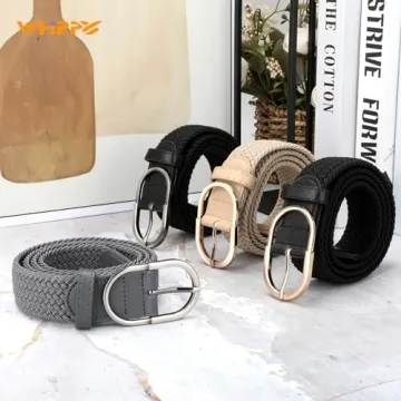 Unisex Braided Woven Stretch Belt - Whippy