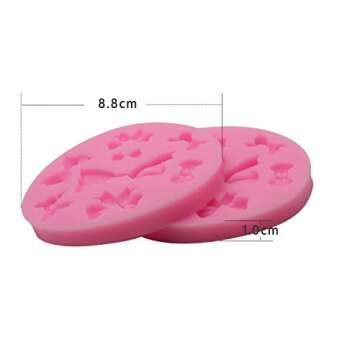 HengKe 2pcs 8 Assorted Bows Silicone Mould, Bowknot Silicone Jelly Sugar Chocolate Fondant Molds for Fondant, Pudding, Soap, Sugarcraft,Candy, Cake Decoration Cupcake Topper,Polymer Clay, Ice Jewelry