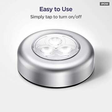 IPOW 5 Pack LED Battery Night Light for Any Space