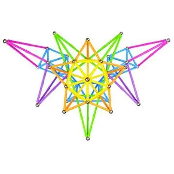 Veatree 160pcs Magnetic Building Blocks Toys, 2.3" Magnetic Sticks and Non-Magnetic Balls Set Magnet Game for Kids and Adult, 3D STEM Building Toys with Storage Bag