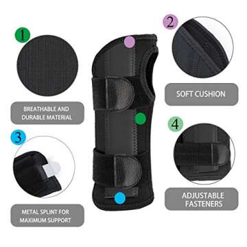 Carpal Tunnel Wrist Brace with Removable Splint for Relief