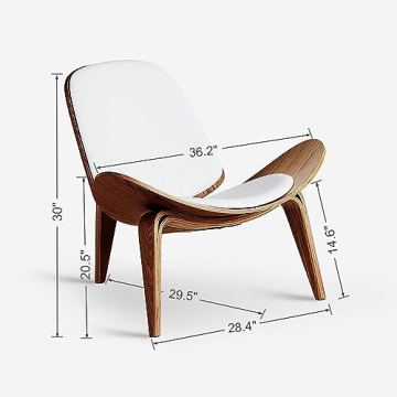 Elegant OAKHAM Shell Chair, Stylish Ergonomic Accent Chair