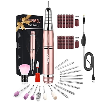 JUEMEL Electric Nail Drill Kit 35000RPM for Nails