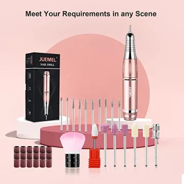 JUEMEL Electric Nail Drill Kit 35000RPM for Nails