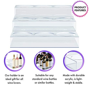 Acrylic Coffee Syrup Organizer Rack for Kitchen and Bar