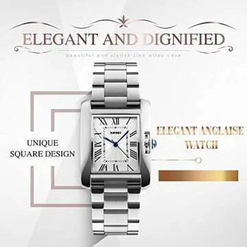 Stylish MASTOP Women's Rectangular Rose Gold Watch