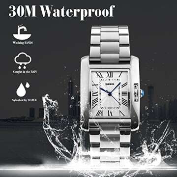 Stylish MASTOP Women's Rectangular Rose Gold Watch