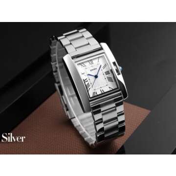 Stylish MASTOP Women's Rectangular Rose Gold Watch