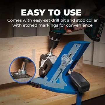 Kreg KPHJ720 Pocket-Hole Jig 720 - Durable Kreg Pocket-Hole Jig - Easy Clamping & Adjusting - For Materials 1/2" to 1 1/2" Thick