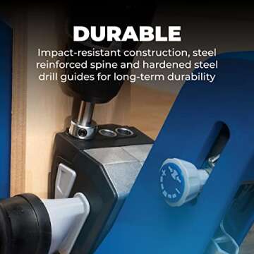 Kreg KPHJ720 Pocket-Hole Jig 720 - Durable Kreg Pocket-Hole Jig - Easy Clamping & Adjusting - For Materials 1/2" to 1 1/2" Thick