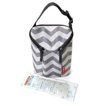 Skip Hop Baby Breastmilk Cooler Insulated Bottle Bag, Grab & Go, Chevron