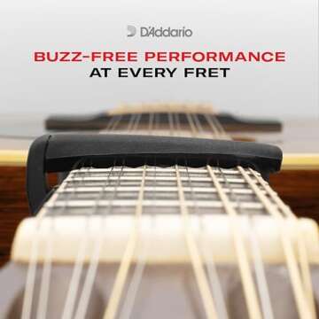 D'Addario Guitar Capo for Classical Guitars - NS Capo - Adjustable Tension - Guitar Accessories - Wo...