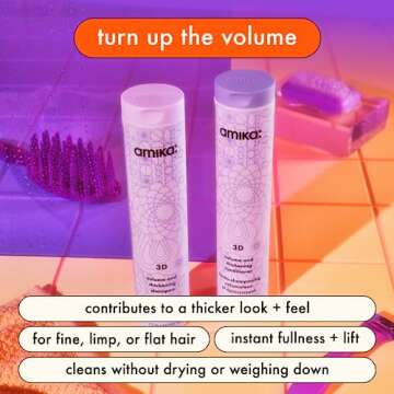 amika 3D volume & thickening shampoo