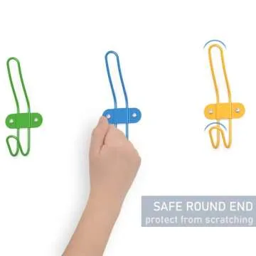 Tibres - Kids Wall Coat Hooks for Girls and Boys for Jackets Hats Backpacks Robes and Towels - Children Colorful Wall Mounted Hanger Hooks for Nursery Bedroom and Bathroom - Set of 10