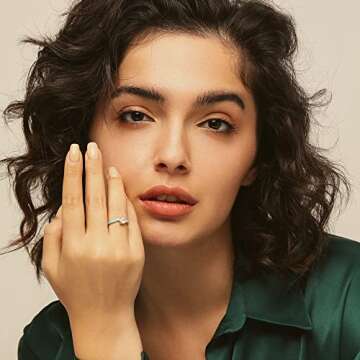 BLOSSOM & HUE Turquoise Enamel Ring | Size 8 | East-West Pear Shaped Solitaire CZ | 18K Gold Plated Sterling - Colorful Enamel