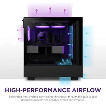 NZXT H5 Flow RGB ATX Gaming Case with Tempered Glass