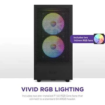 NZXT H5 Flow RGB ATX Gaming Case with Tempered Glass