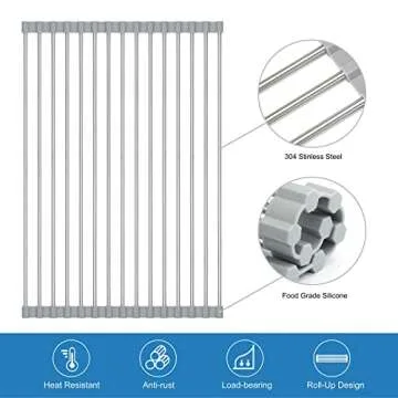 Jernoy Dish Drying Rack - Foldable & Multi-Purpose Kitchen Space Saver