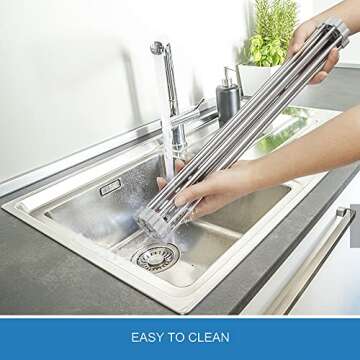 Jernoy Dish Drying Rack - Foldable & Multi-Purpose Kitchen Space Saver