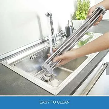 Jernoy Dish Drying Rack - Foldable & Multi-Purpose Kitchen Space Saver