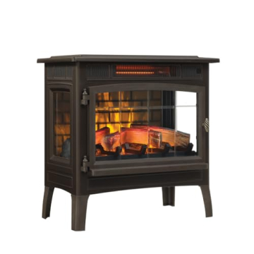 Duraflame Infrared Freestanding Electric Fireplace Heater with 3D Flame Effect for 1000 Sq Ft, Styli...