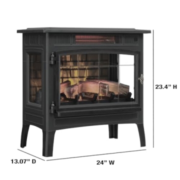 Duraflame Freestanding Electric Fireplace Heater, 1000 Sq Ft