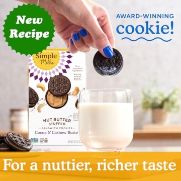 Simple Mills Cocoa & Cashew Sandwich Cookies - Vegan & Gluten Free