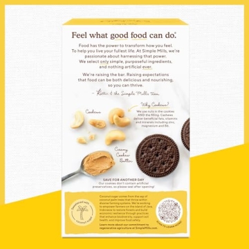 Simple Mills Cocoa & Cashew Sandwich Cookies - Vegan & Gluten Free